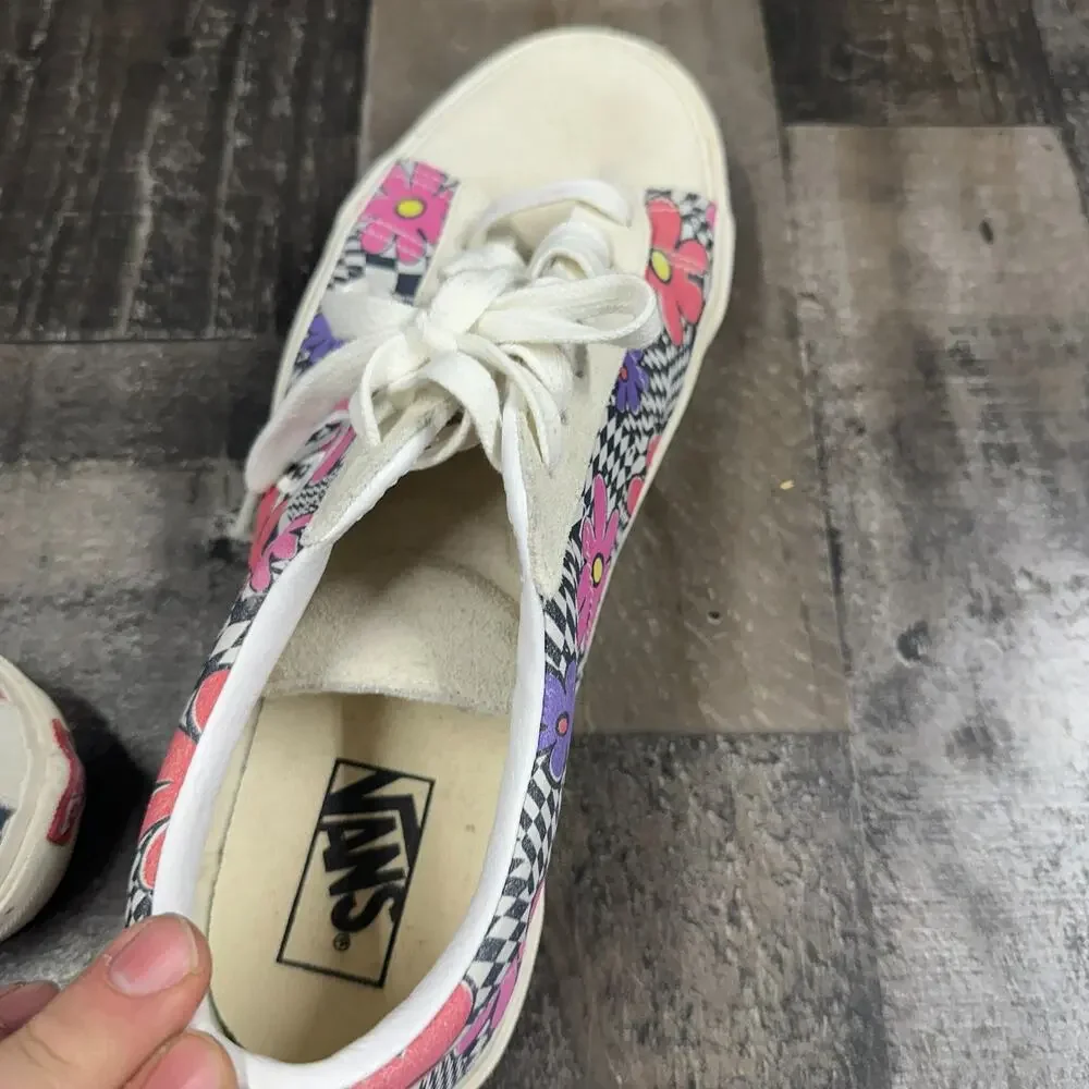Vans Sid DX‎ Floral Check Men's Low Top Skate Sneakers Size 11